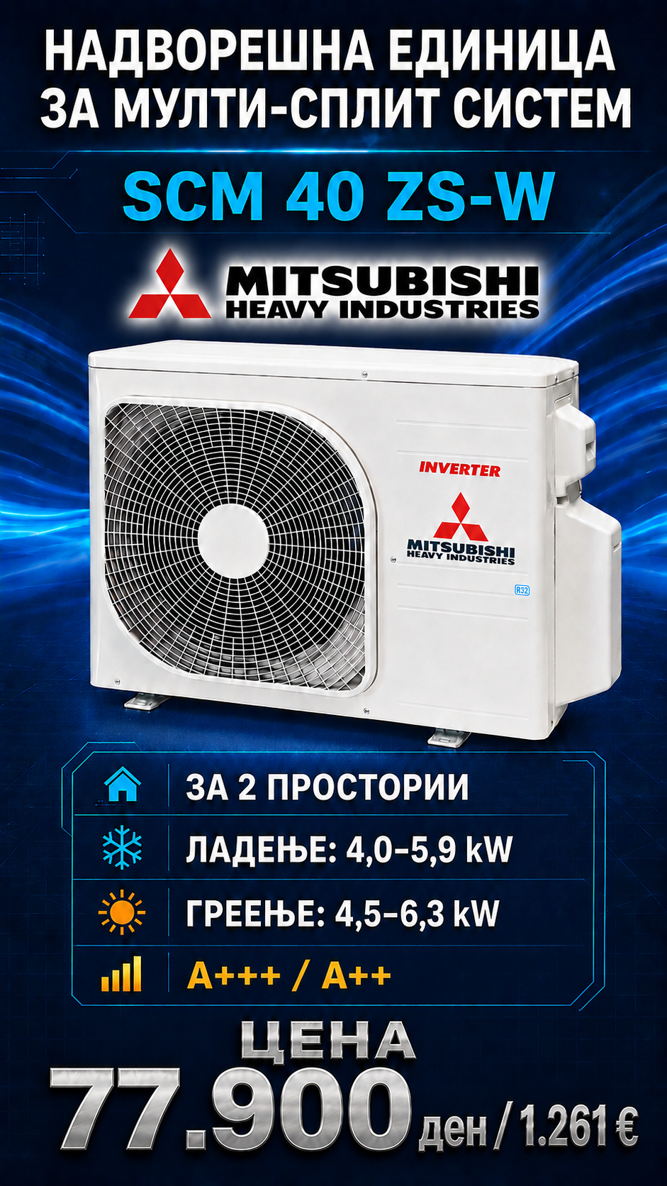 Mitsubishi Heavy Industries — Мулти-сплит систем 22