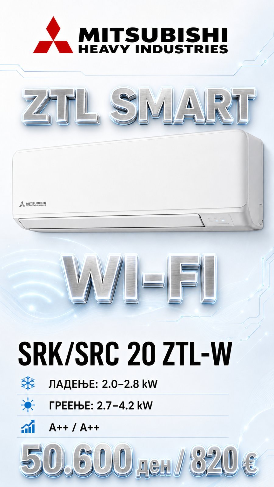 Клима уред Mitsubishi Heavy Industries ZTL Smart 2