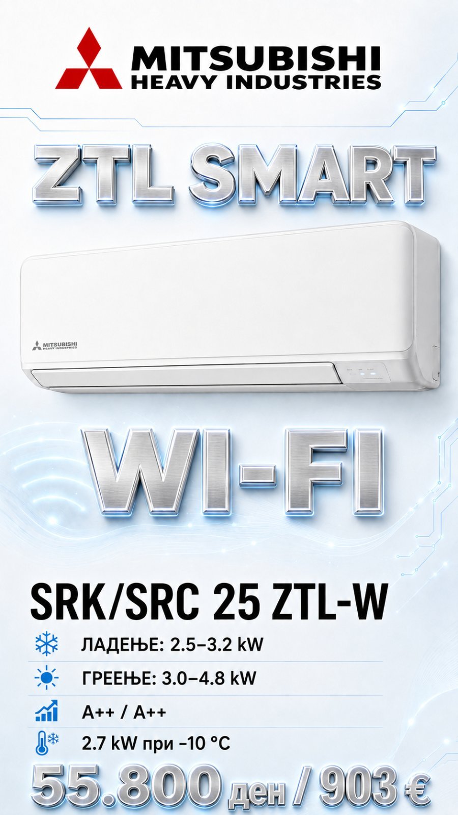 Клима уред Mitsubishi Heavy Industries ZTL Smart 3