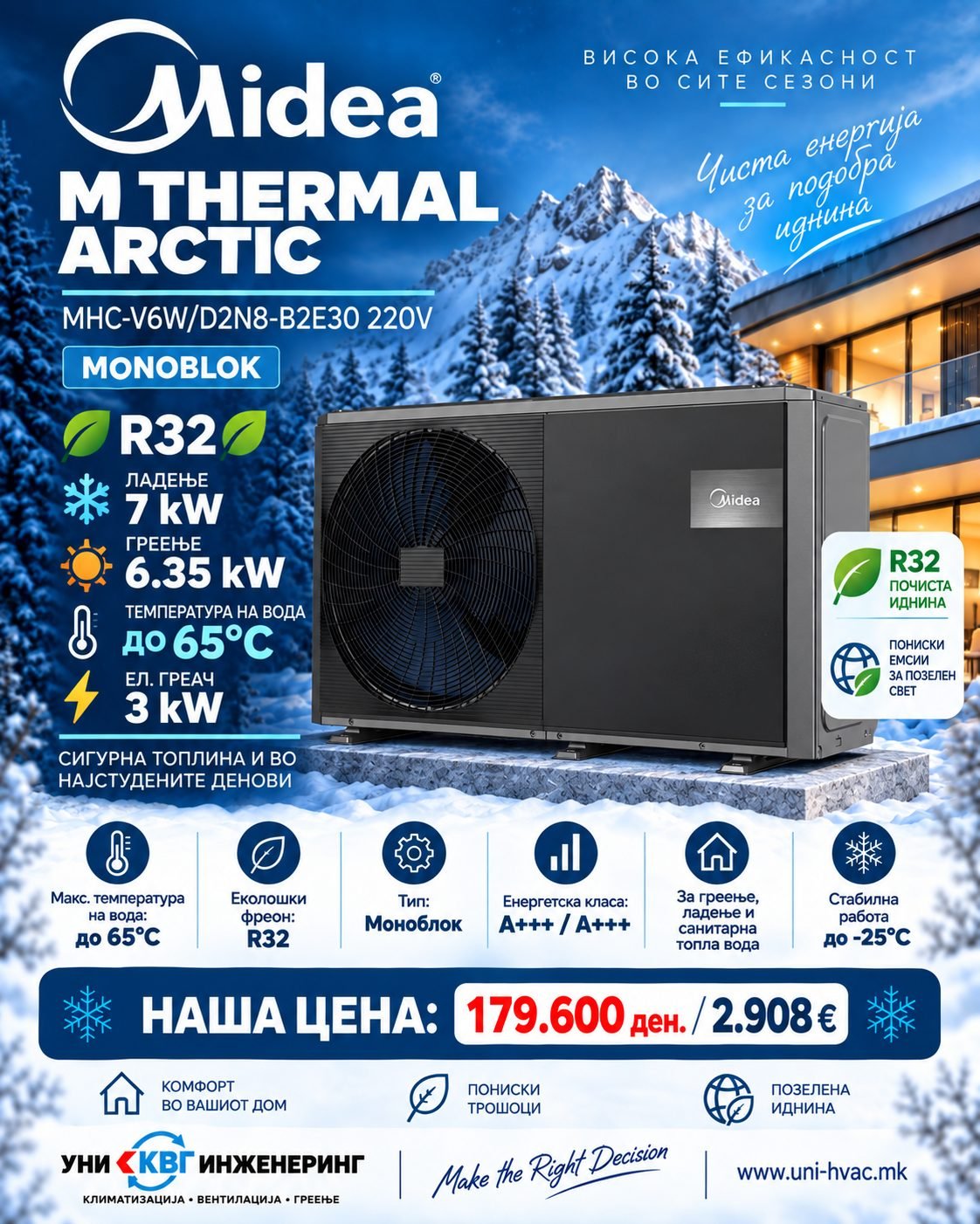 Топлинска пумпа моноблок Midea 2