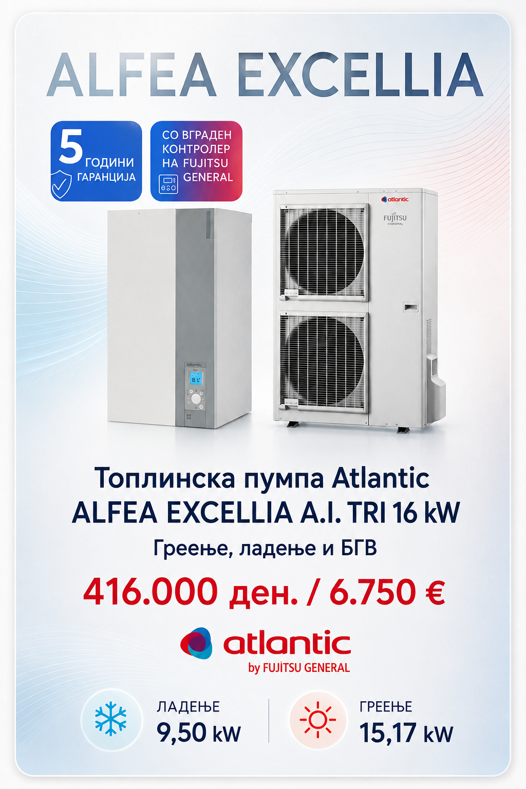 Топлинска пумпа сплит Atlantic Alfea Excellia 5
